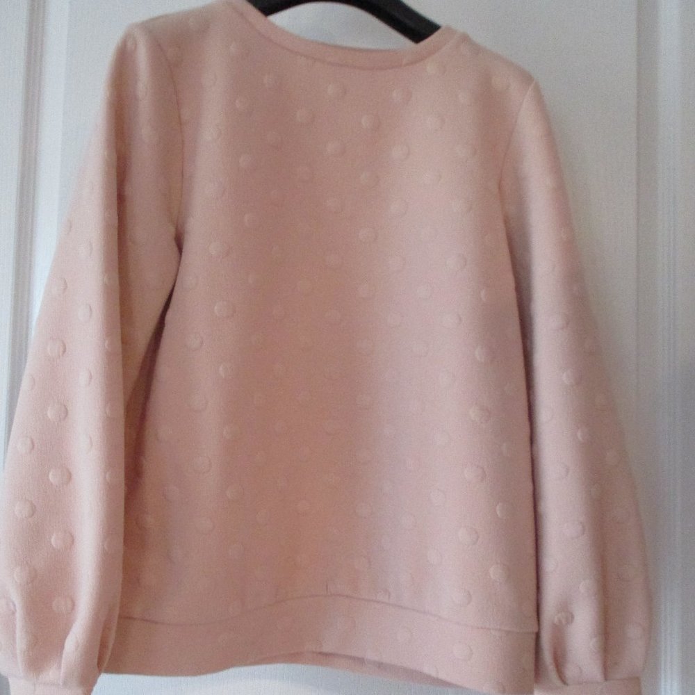 Lily's Closet Pink Sweatshirt With Pink Raised Dots Size Small